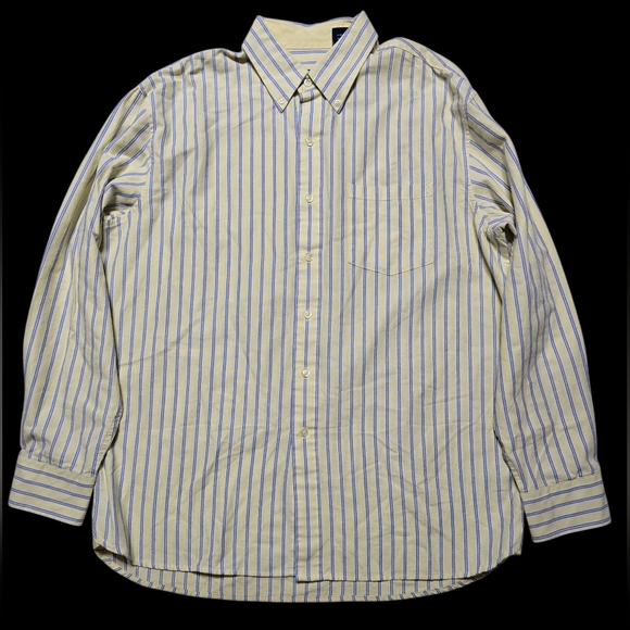 Izod Mens Shirt Size L Large Button Down Up Polo Collar Top Long Sleeve Casual - Picture 1 of 7